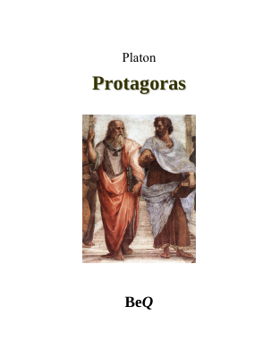Couverture de Platon - Protagoras (BeQ)